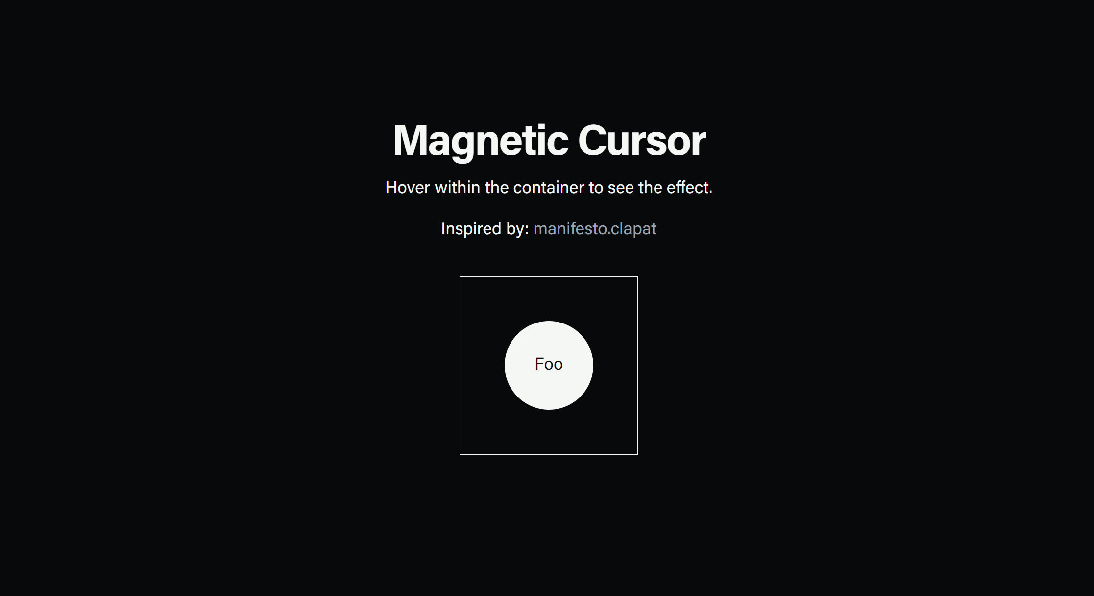 Magnetic Cursor