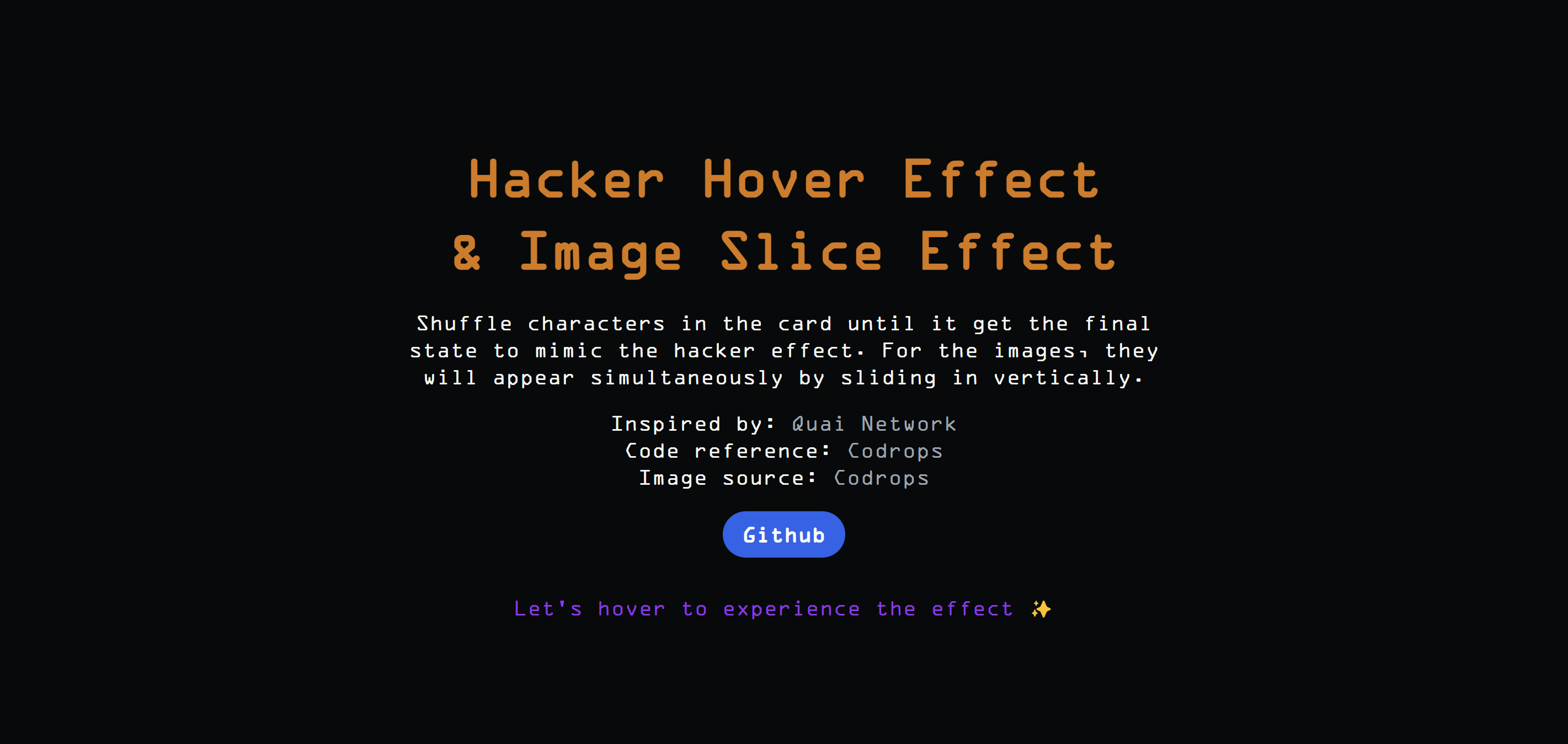 Sliced Image Hover Effect